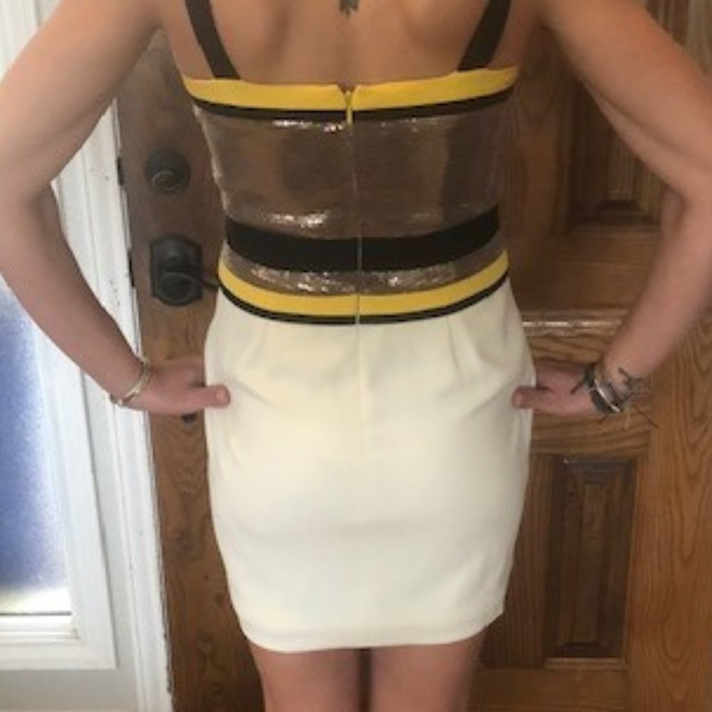 Nwot Jay Godfrey Color Block Sequin Mini Dress - image 4